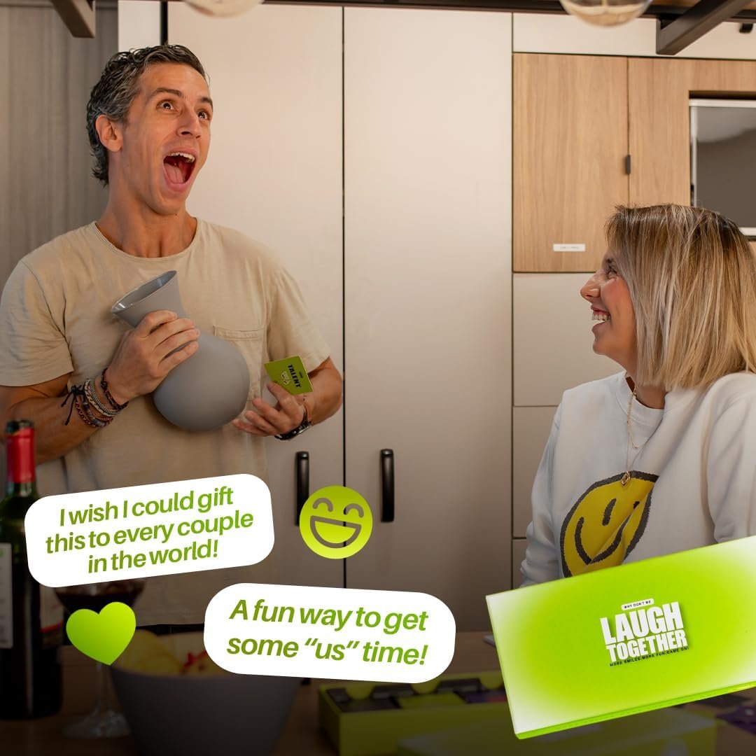 Why Don't We Laugh Together - Couples Card Game for Adults | 200 Cards Challenges, Trivia & Date Night Activity | Couple Games for Adults | Valentine's Day Gift for Him & Her - Image 6