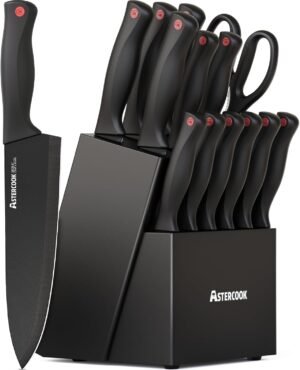 Knife Set, Astercook 15 Pieces Knif...