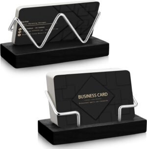 Amyhill 2 Pieces Wood Business Card...