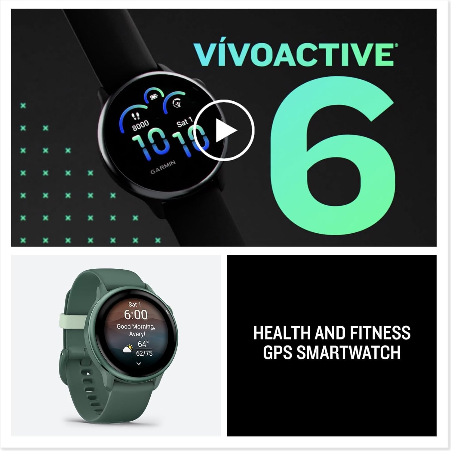 Garmin vívoactive® 6, Health and Fitness GPS Smartwatch, AMOLED Display, Up to 11 Days of Battery, Metallic Jasper Green with Jasper Green Band - Image 10