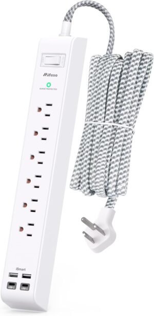 Surge Protector Power Strip 10 ft w...