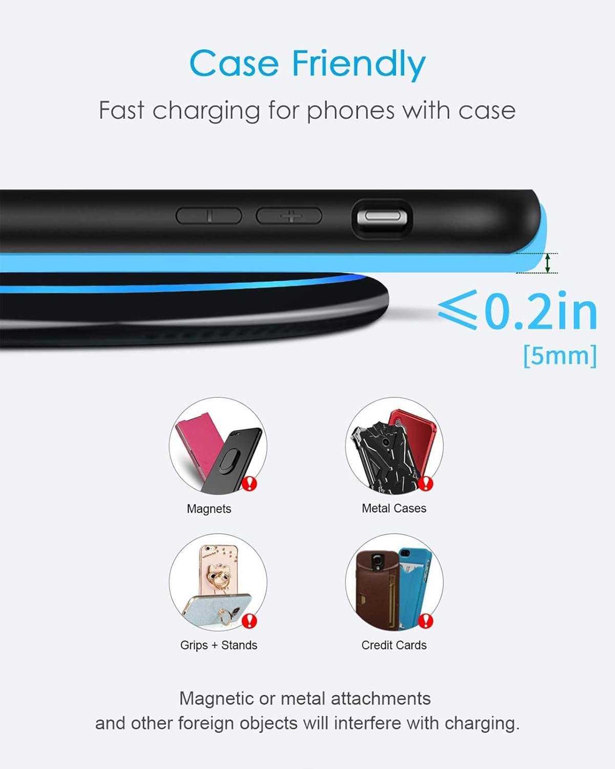 Fast Wireless Charger, NANAMI 15W Max Charging Pad for iPhone 17/16/15 Pro Max/14/13/12 Mini/11/XR/XS/X/8, Fast Charge for Samsung Galaxy S26/S25/S24/S23/S22 Ultra/S21/S20,Pixel 9 8 7 6,AirPods Pro/3 - Image 6