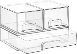 Vtopmart 3 Pack Stackable Clear Pla...