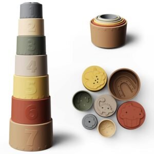 Moonkie Stacking Cups Toy, Fun Educ...