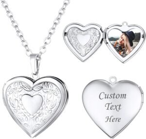 U7 Women Locket Necklace Platinum 1...