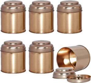 6 Pack Tea Tin Canister with Airtig...