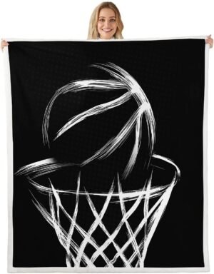 Basketball Hoop Blankets Abstract B...