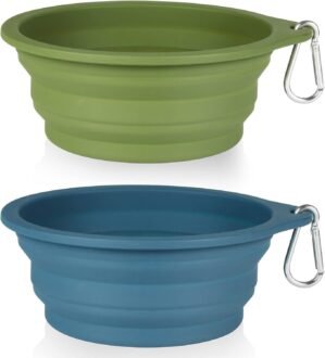 SLSON Collapsible Dog Bowl, 2 Pack ...