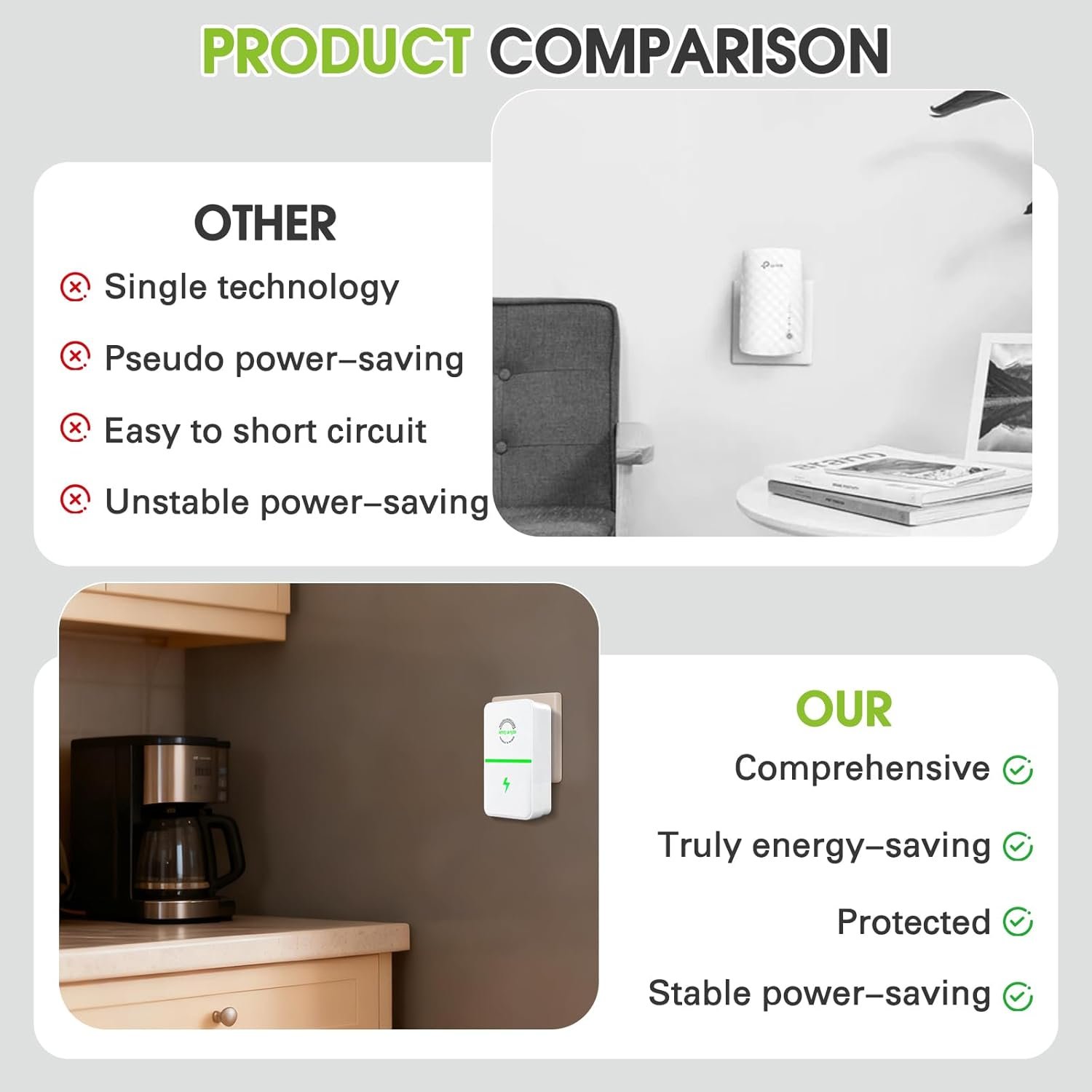 2pcs Energy Power Saver Smart Plugs, Electric Energy Saver Power Device Electricity Saving Boxes for Home, Office - Image 6