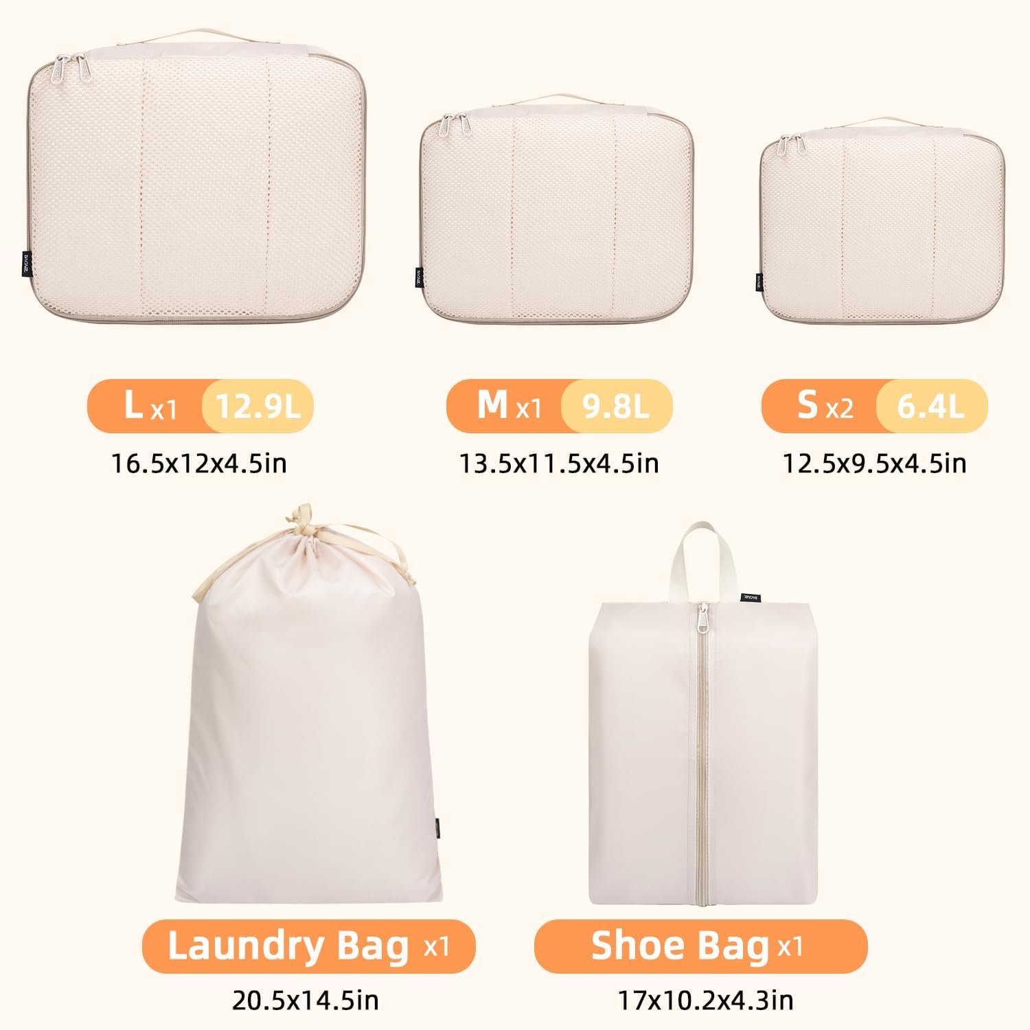 BAGAIL 8 Set Packing Cubes Luggage Packing Organizers for Travel Accessories - Image 2