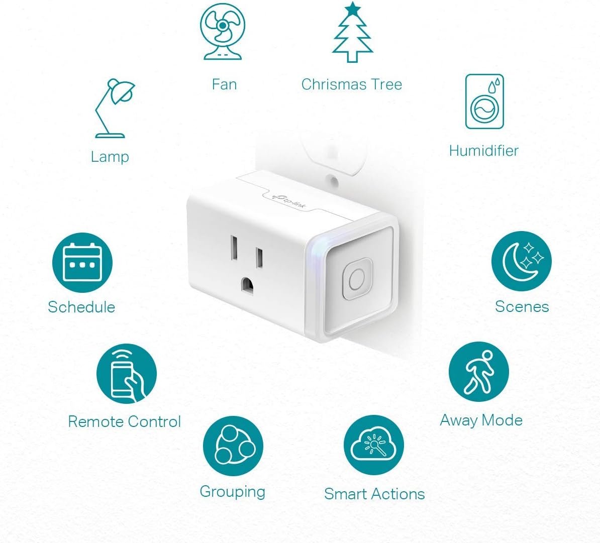 Kasa Smart Plug Mini by TP-Link (HS103P2) - Smart Home WiFi Outlet Works with Alexa, Echo and Google Home, No Hub Required, Remote Control, 2.4GHz WiFi Required, 15 Amp, UL Certified, 2-Pack, White - Image 4