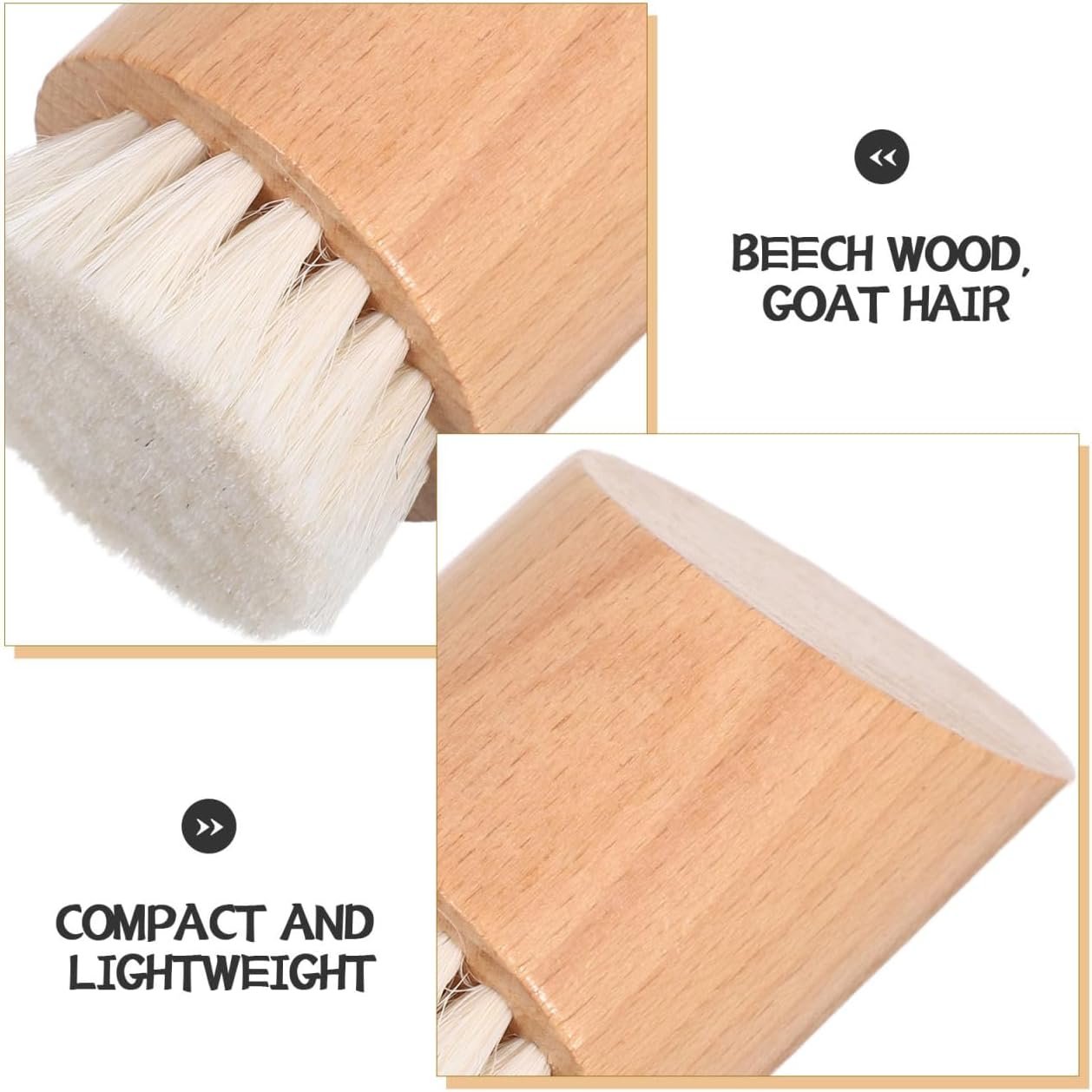 Ciieeo 2pcs Beech Wood Facial Cleansing Brush with Soft Wool Bristles, Manual Face Scrubber for Pore Cleaning and Exfoliation, Handheld Wooden Skincare Tool for Women - Image 5