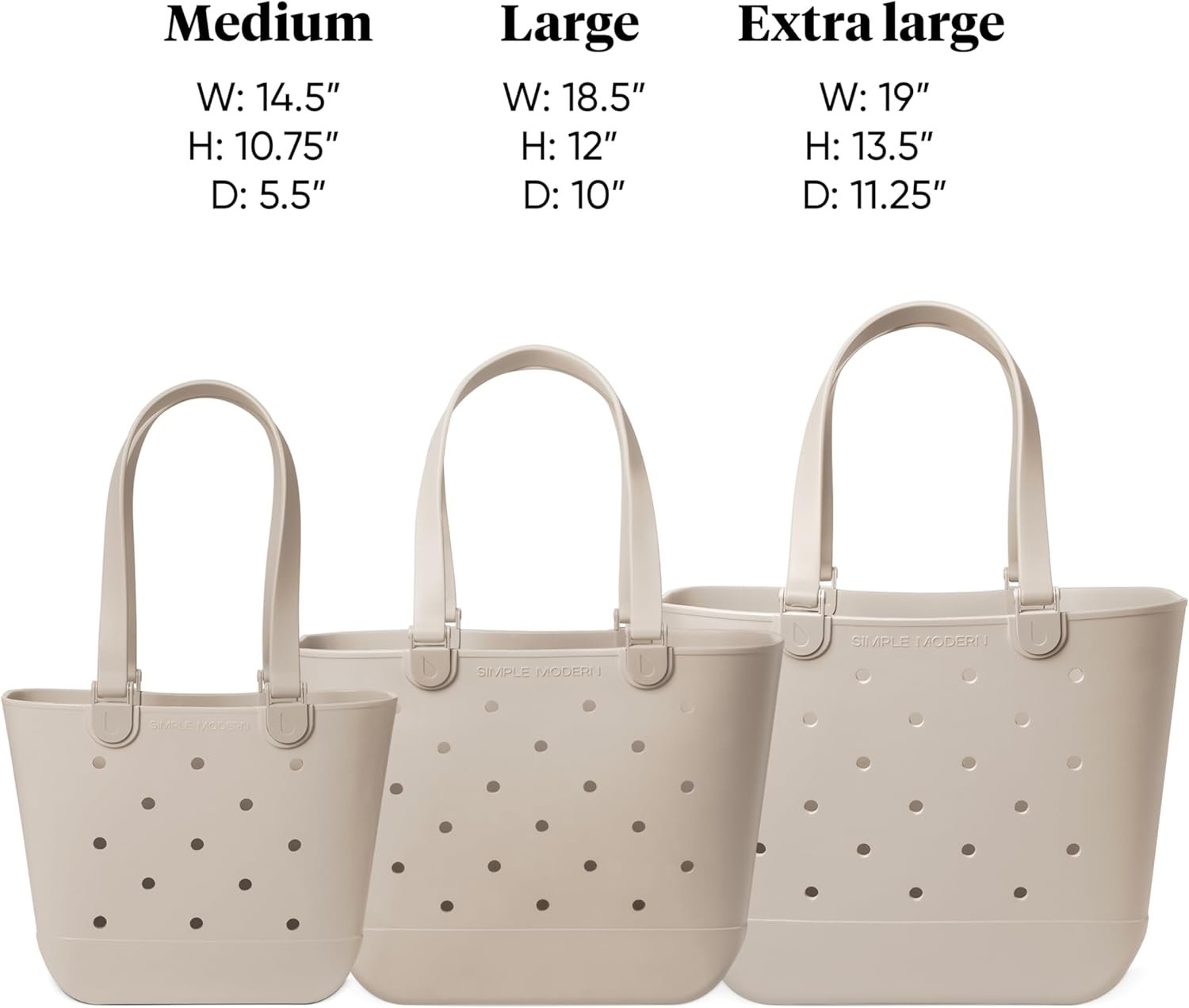 Simple Modern Beach Bag Rubber Tote | Waterproof Extra-Large Tote Bag with Zipper Pocket for Pool, Groceries, Sports | Gifts For Women | Getaway Bag Collection | Sea Glass Sage - Image 5