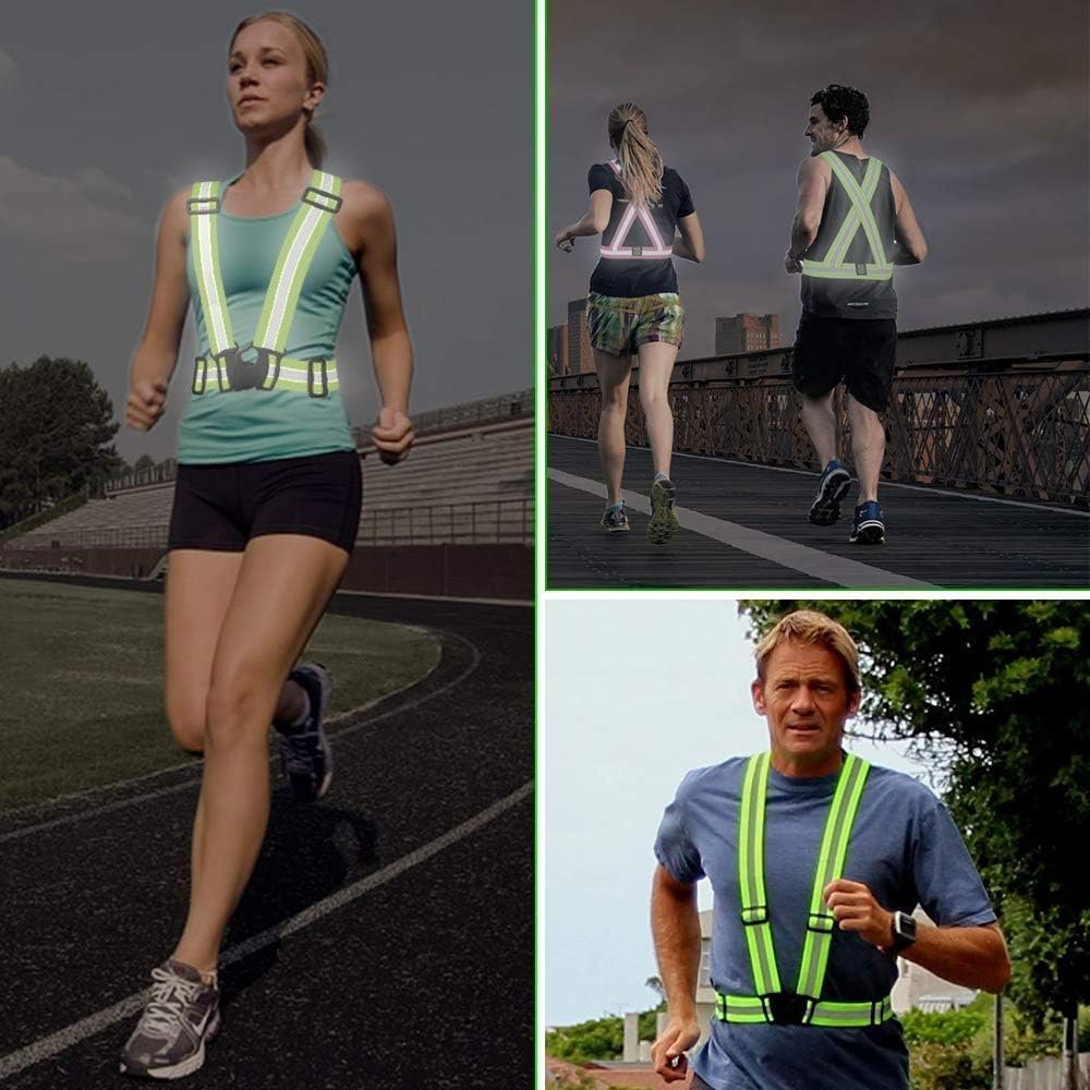 Chiwo Reflective Vest Running Gear 2Pack, High Visibility Adjustable Safety Ves for Night Cycling,Hiking, Jogging,Dog Walking - Image 5