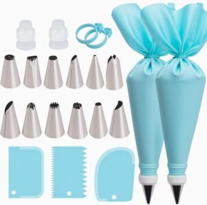 Piping Bags and Tips Set, Reusable ...