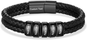Personalized Leather Bracelet for M...