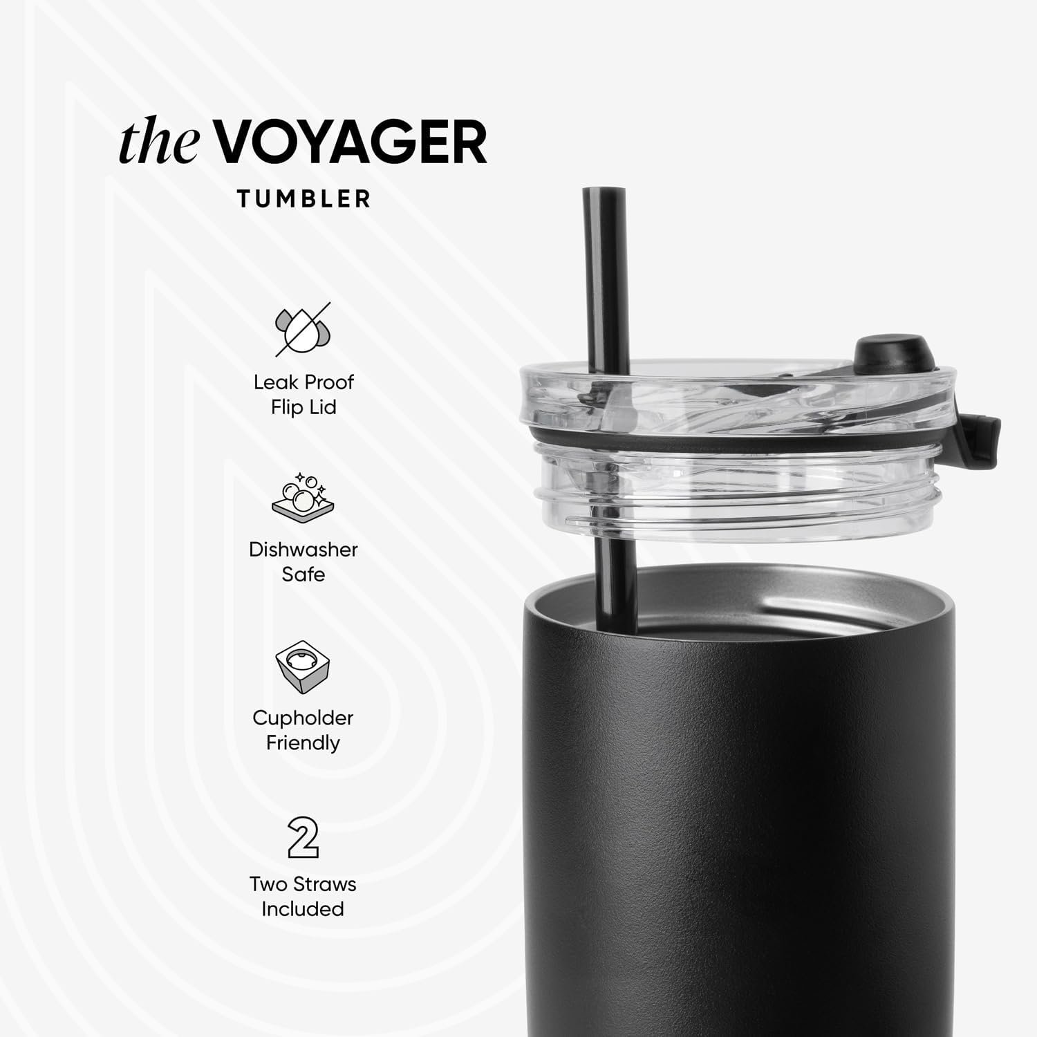 Simple Modern Voyager Tumbler with Flip Lid | Travel Coffee Mug | Insulated Stainless Steel Cold Brew Iced or Hot Coffee Cup | Gifts for Women Men Her Him | 16oz, Sea Glass Sage - Image 3