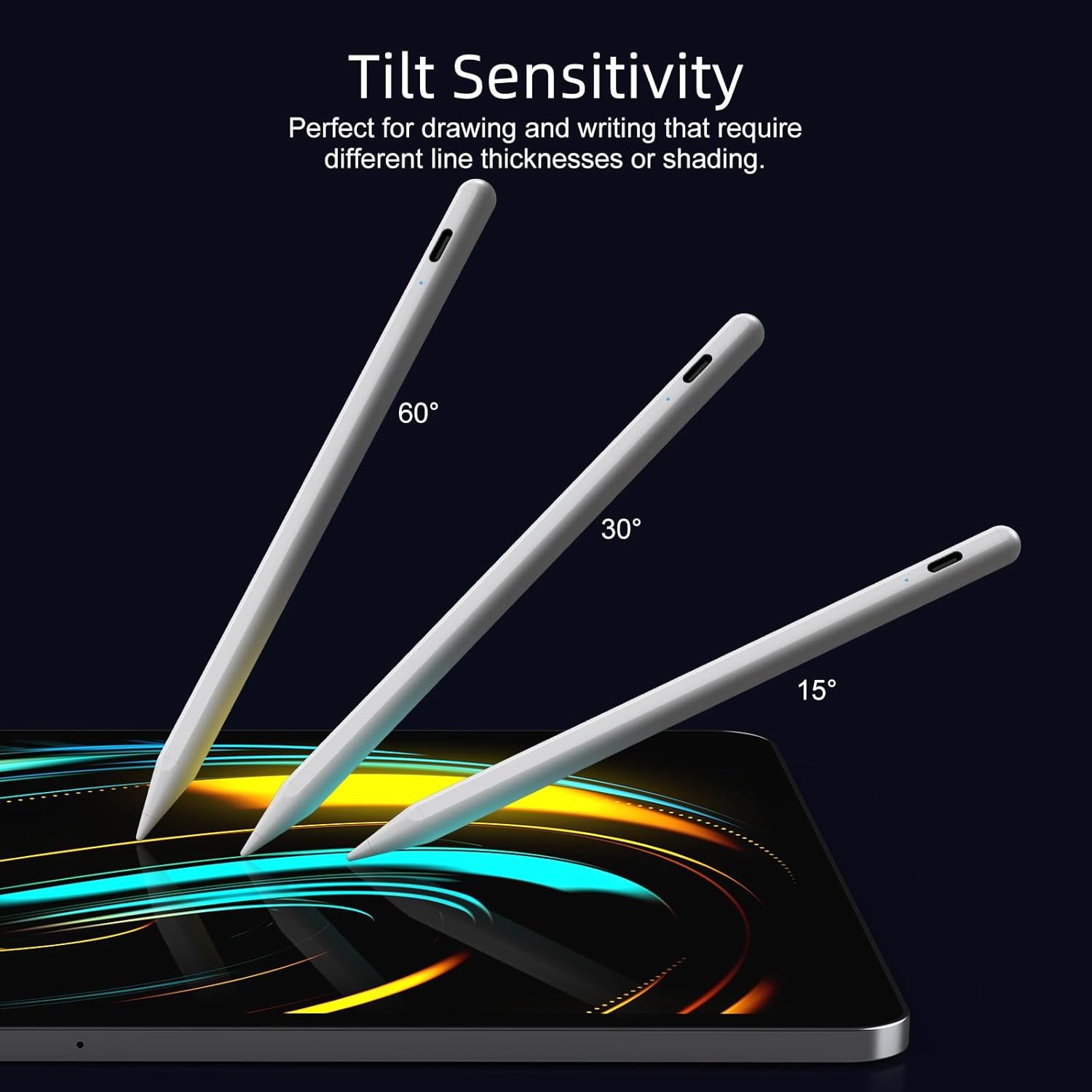 JAMJAKE Stylus Pen for iPad 6th-11th Generation-2X Fast Charge Active Pencil Compatible with 2018-2026 Apple iPad Pro 11"/12.9"/M4, iPad Air 3/4/5/M2/M3/M4,iPad mini 5/6/7 Gen-White - Image 7