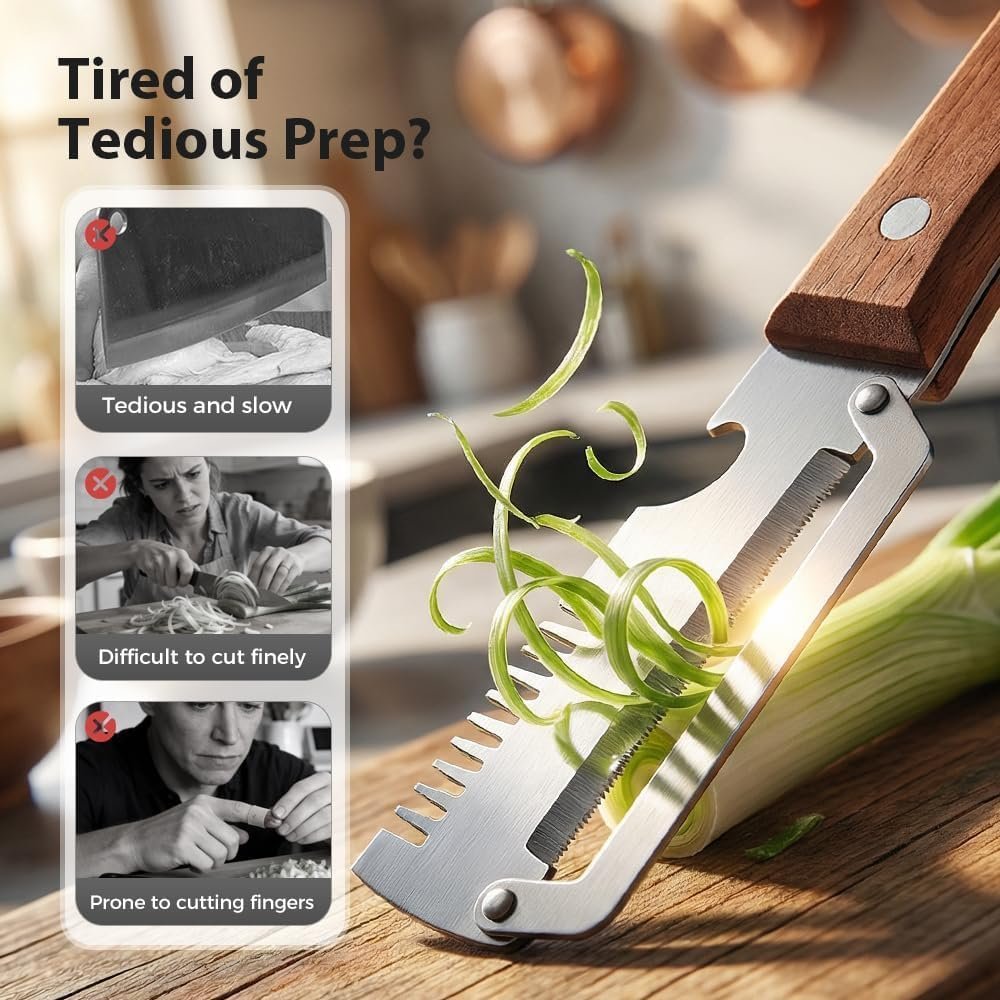 Multi-Functional Vegetable Peeler for Kitchen,Premium Vegetable Peeler with Wooden Handle and Bottle Opener, Kitchen Gadgets Tool for Fruit Pumpkin Peeling Potato Carrot Veggie Peeler (1PCS) - Image 6
