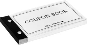 Blank Coupon Book for Him Her, 30 P...