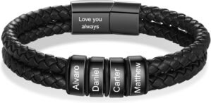 Personalized Leather Name Bracelet ...