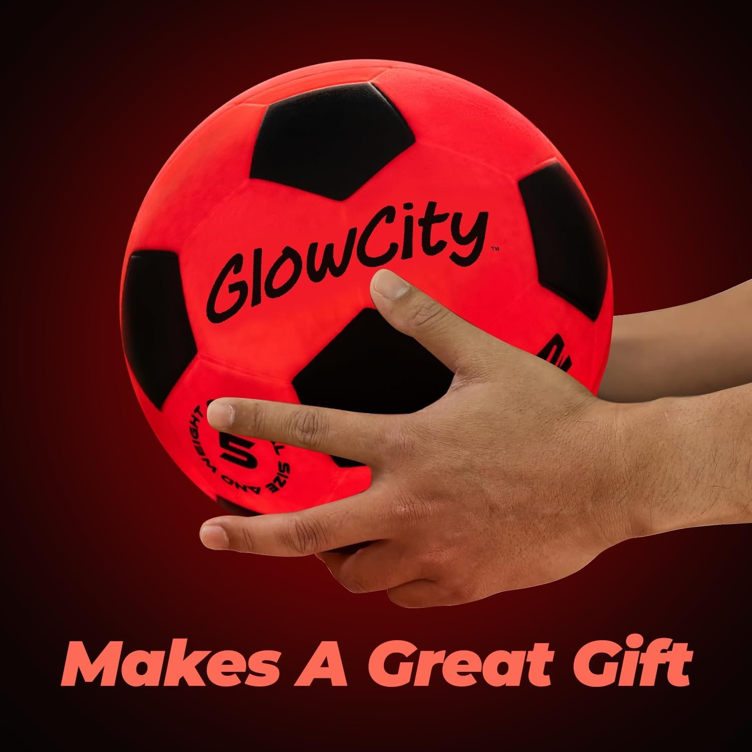 GlowCity Glow in The Dark Soccer Ball - Sizes 3, 4, 5 for Kids, Teens & Adults - Light Up Soccer Ball with 2 LED Lights - Sports Birthday Gifts Ideas for Boys & Teenagers Ages 6 7 8 9 10 11 12 13 14 - Image 7