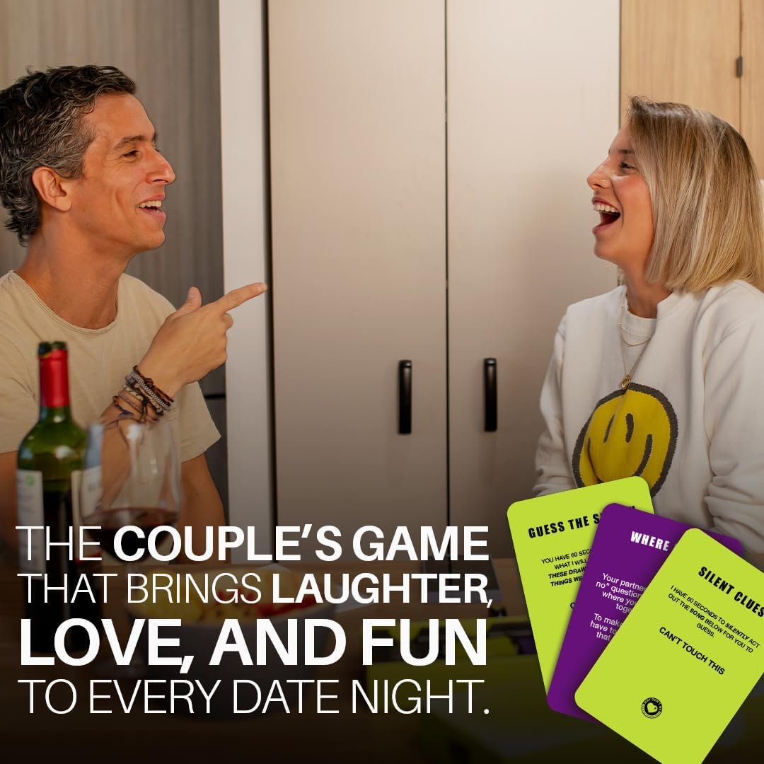 Why Don't We Laugh Together - Couples Card Game for Adults | 200 Cards Challenges, Trivia & Date Night Activity | Couple Games for Adults | Valentine's Day Gift for Him & Her - Image 2