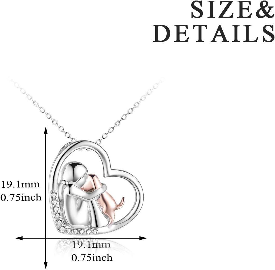 YFN Sterling Silver Keepsake Dog Pendant Necklace Dog Lover Memorial Gifts for Women - Image 3