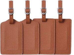 Vigorport Luggage Tag，Leather Ide...
