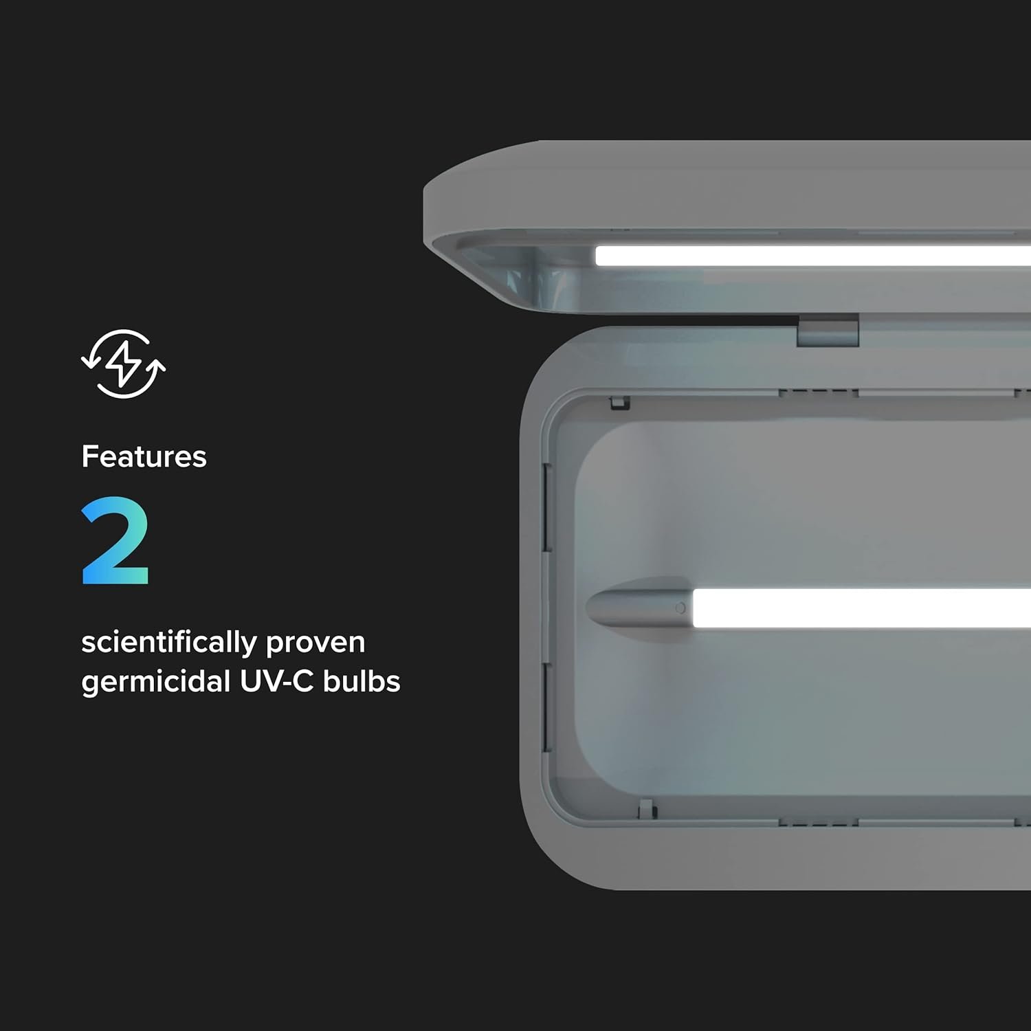 PhoneSoap 3 UV Cell Phone Sanitizer & Dual Universal Cell Phone Charger Box | Patented & Clinically Proven 360-Degree UV-C Light Sanitizer | Disinfects and Charges All Phones (White) - Image 6
