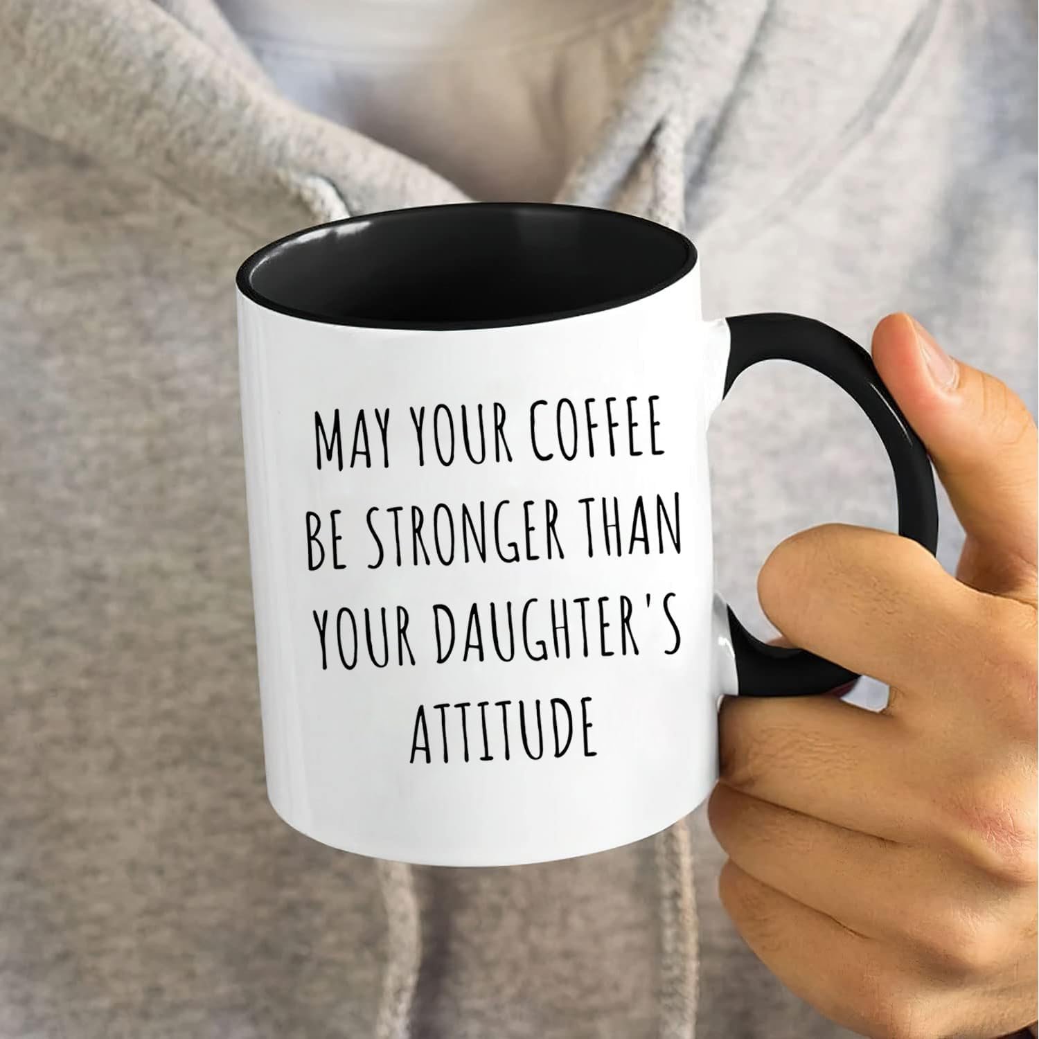May Your Coffee Be Stronger Than Your Daughters Attitude Mugs Funny Parent Joke Mom Mugs Parents Mug Dad Mom Gift Father's Day Birthday Gift for Dad from Daughter Son Mugs - Image 5