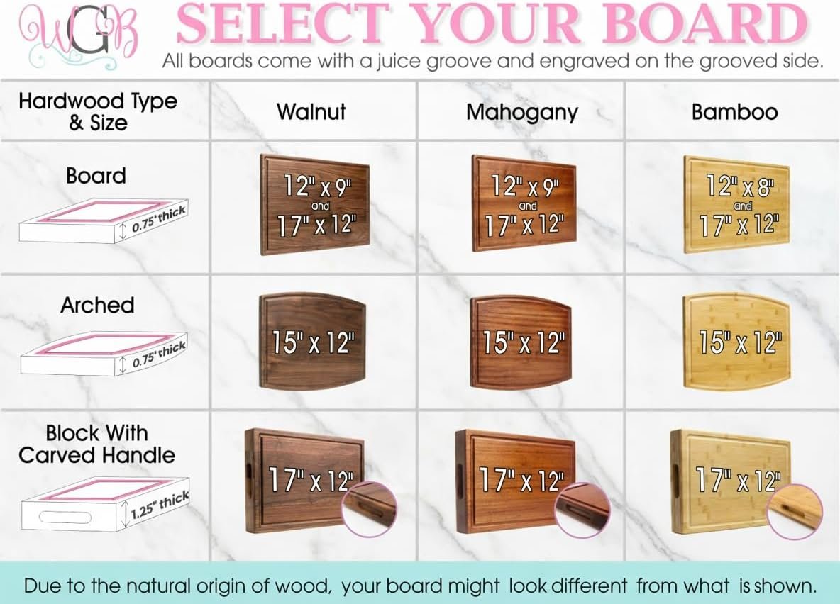 Personalized Cutting Board, Custom Wedding, Anniversary or Housewarming Gift Idea, Wood Engraved Charcuterie, for Newlywed Couples or Family, Season with Love Design 032 - Image 7
