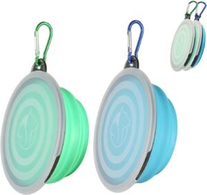 SLSON Collapsible Dog Bowl 2pack Pe...