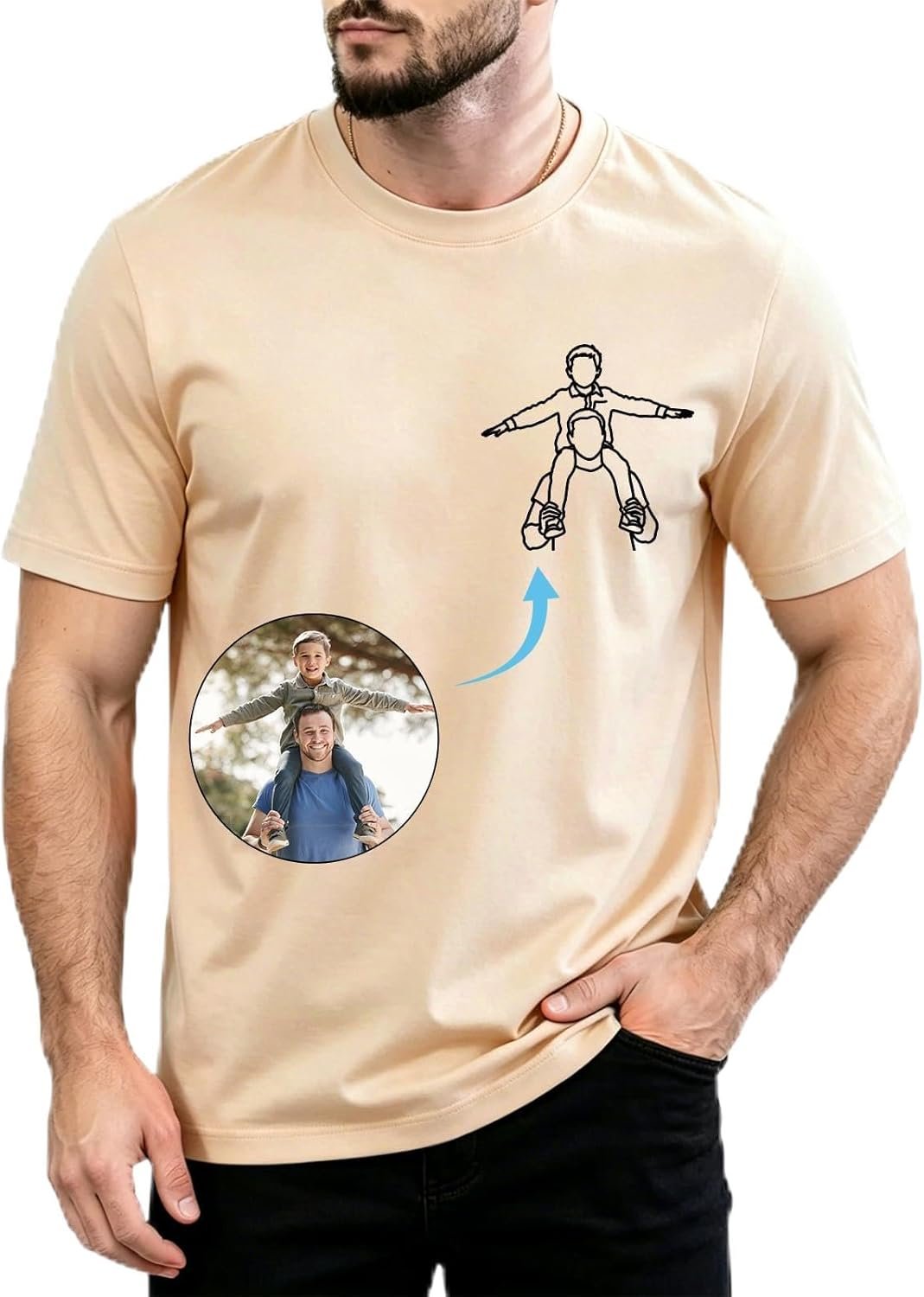 Customized Fathers Day Birthday Gifts for Dad, Personalized Shirts/Sweatshirts/Hoodie with Photos to My Dad