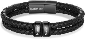 Personalized Leather Bracelet for M...