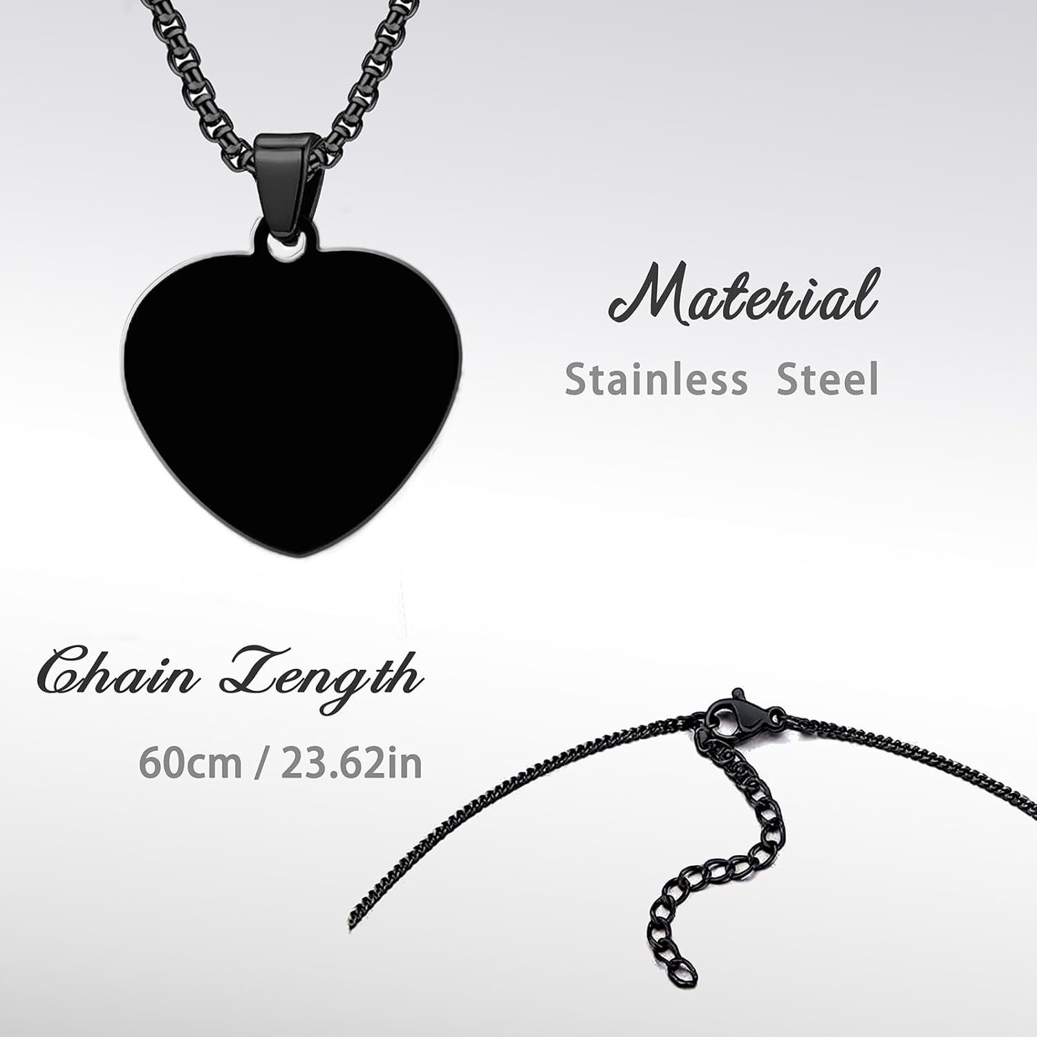 Personalized Necklace for Men - Custom Text & Family Photo Printing - Memorial Keepsake Gift for Dad, Husband, Papa - Image 5