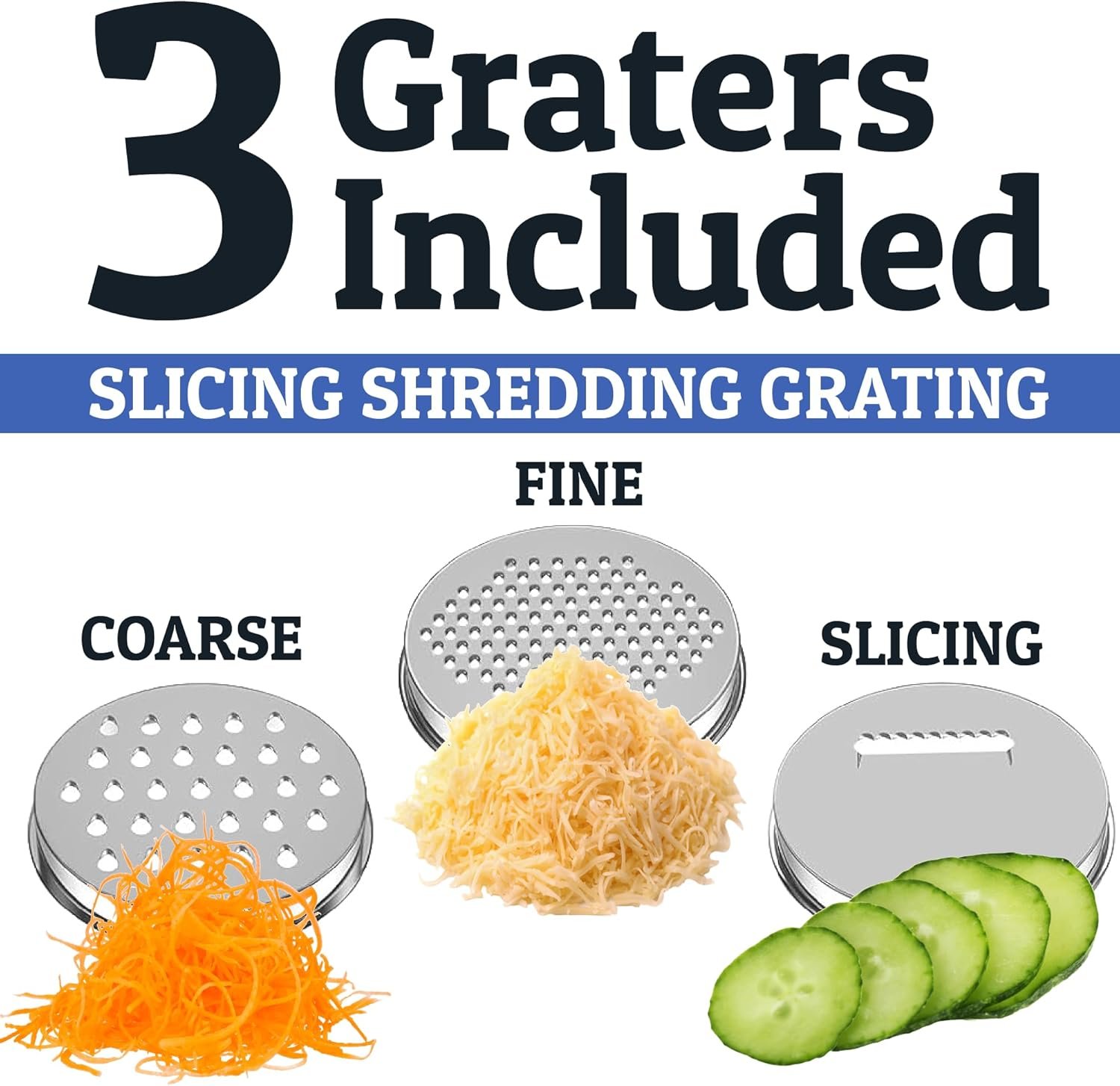 Priority Chef Stainless Steel Mixing Bowls with Lids Set, 3 Grater Attachments, Airtight Lids, Non-Slip Silicone Base Mixing Bowl Set, Large Prep Metal Mixing Bowls for Kitchen, Black - Image 4