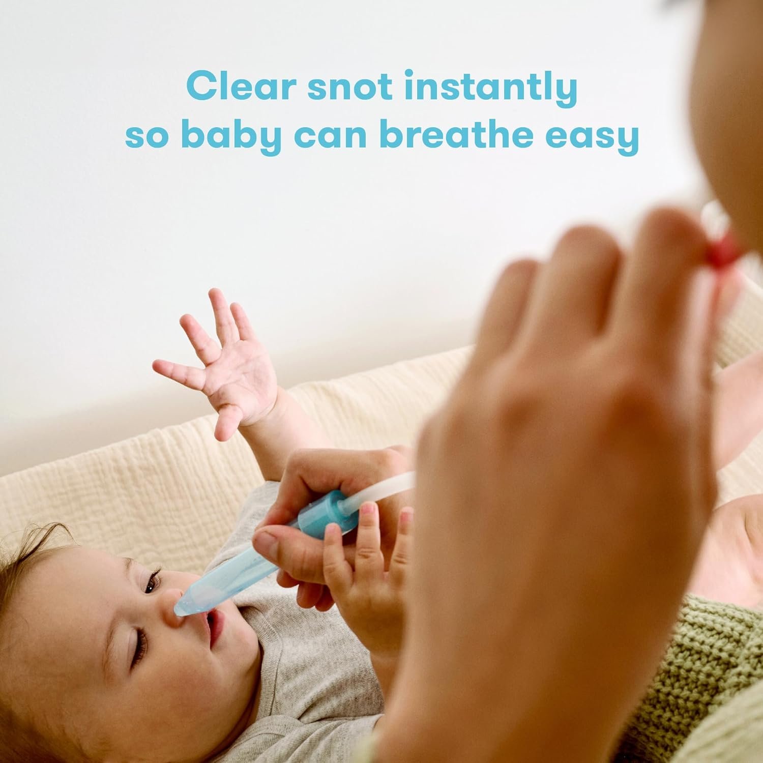 Frida Baby NoseFrida Nasal Aspirator, Snot Sucker Suitable for Newborns and Babies, Baby Nose Sucker + 24 Extra Hygiene Filters - Image 2