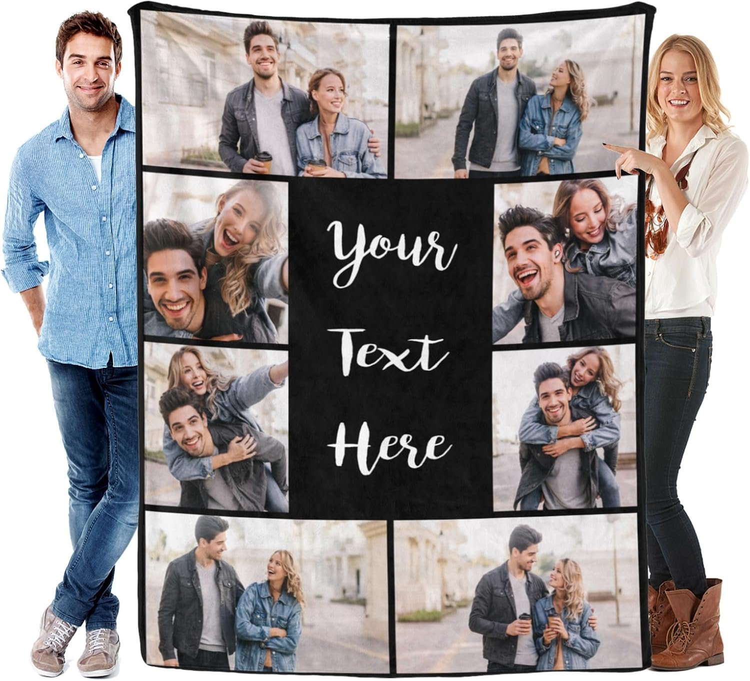Custom Blanket with Photo Personalized Blankets and Throws Picture Blanket for Fathers Day Birthday Customized for Dad Mom Couple - Image 6