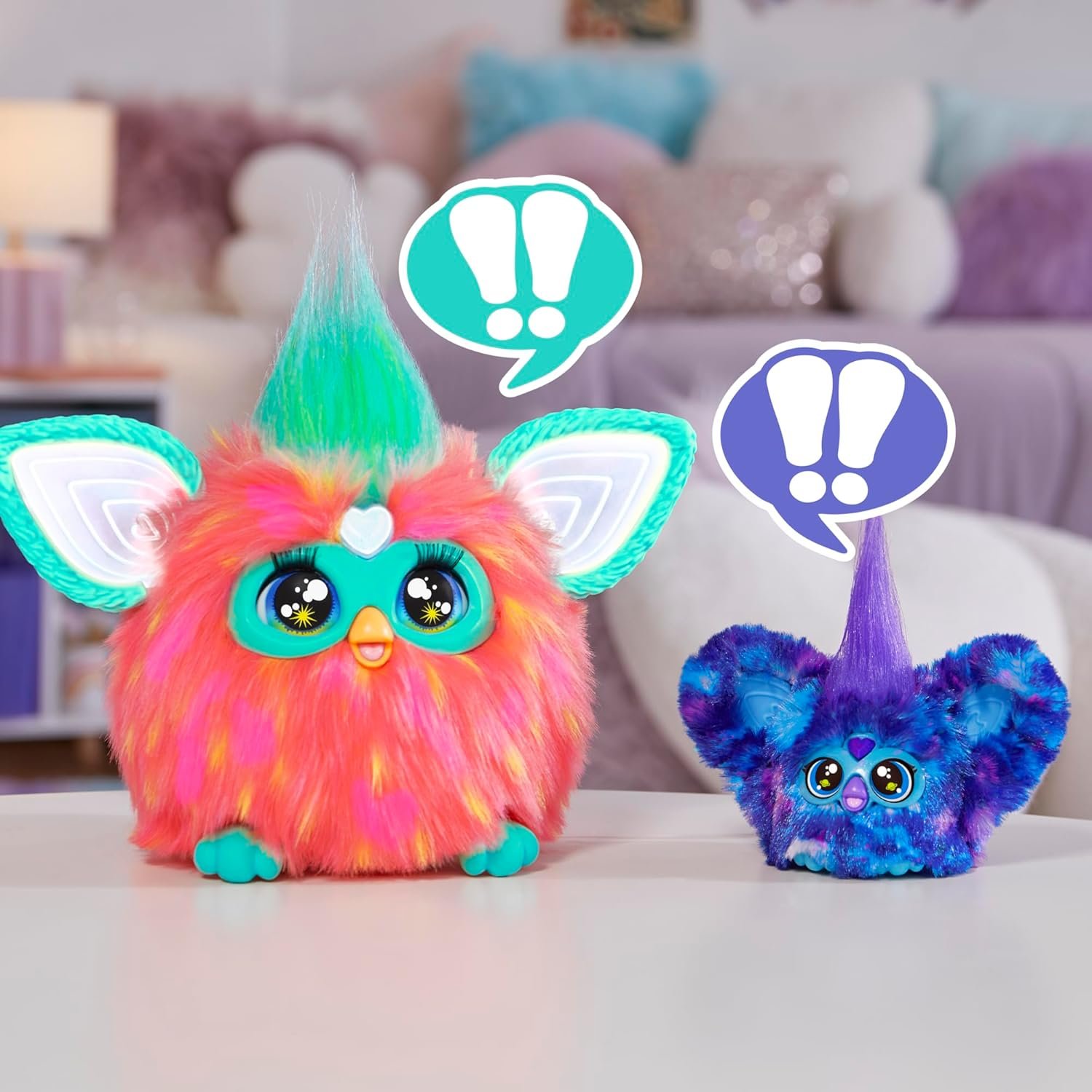 Furby Furblets Star-Lee Mini Friend, 45+ Sounds, Galaxy Music, Speaks Only Furbish, Electronic Plush Toys, Interactive Pets, Dark Blue, Easter Basket Stuffers, Ages 6+ - Image 8