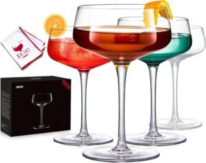 JBHO Martini Glasses, Crystal Coupe...