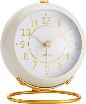 rjuwurv Metal Desk Clock, Retro Bed...