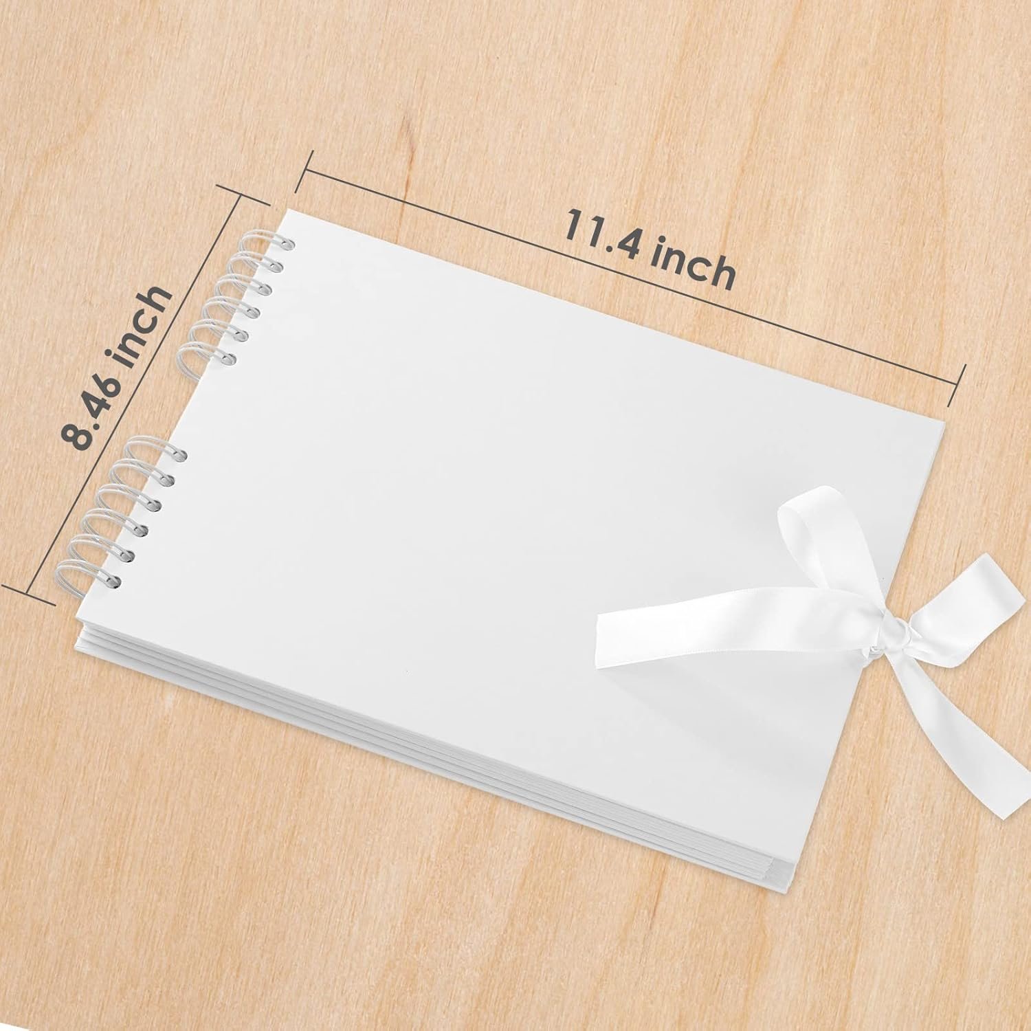 Gotideal 80 Pages Scrapbook Album with 10 Metallic Markers, Craft Paper Photo Album for Wedding and Anniversary, Family DIY Scrapbook Accessories with Scrapbooking Stickers Corners(White)… - Image 3