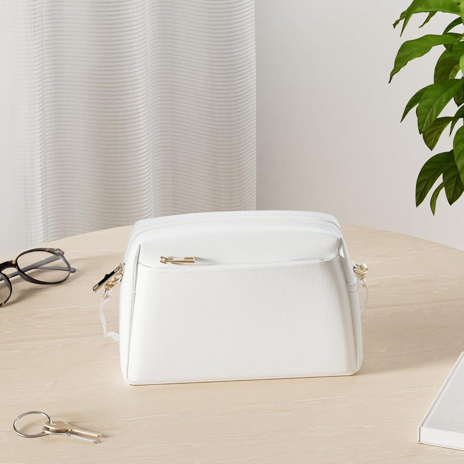 FashionPuzzle Triple Zip Small Crossbody Bag - Image 4