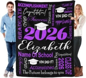 Custom Graduation Blanket with Name...