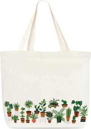 Canvas Tote Bag, Book Tote Bag, Pot...