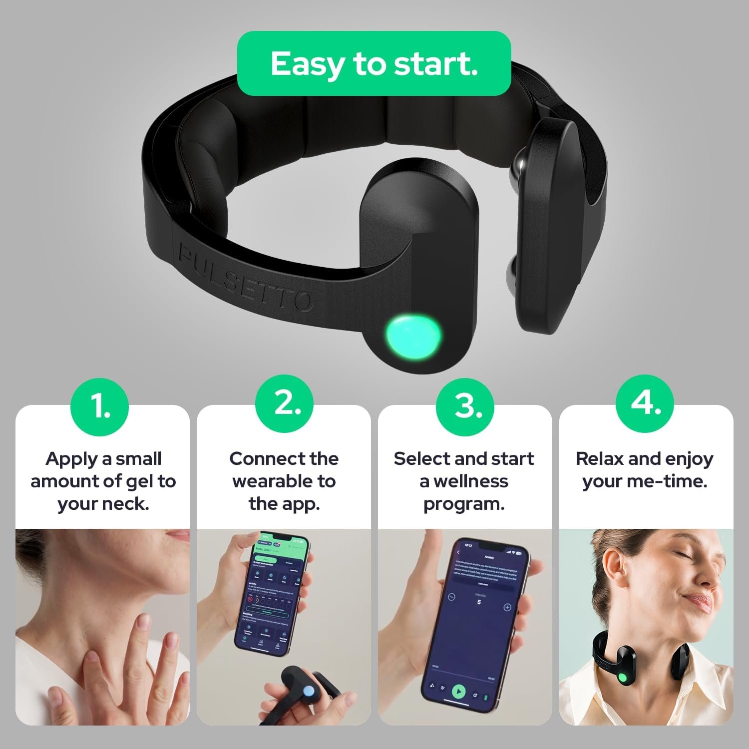 Pulsetto FIT (V2) Wellness Wearable with Vagus Nerve Support – Patented Neuro Technology for Relaxation, Stress Balance, Focus, and Restful Sleep - Image 4
