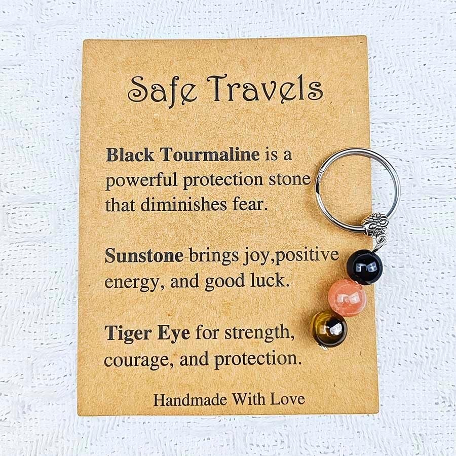 Good Luck Gifts Keychains Healing Crystals Key Ring Inspirational Gift Protection Gifts Stress Relief Gift Keychain - Image 3