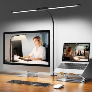 Desk Lamp with Clamp, Eye-Caring De...
