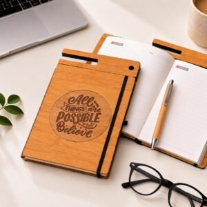 Gift Kya De Wooden A5 Diary, Hard W...